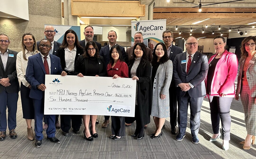 AgeCare donation advances innovation in study of aging at Mount Royal University